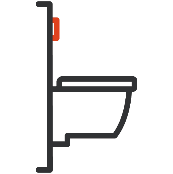 Byte av vägghängd WC-stol icon